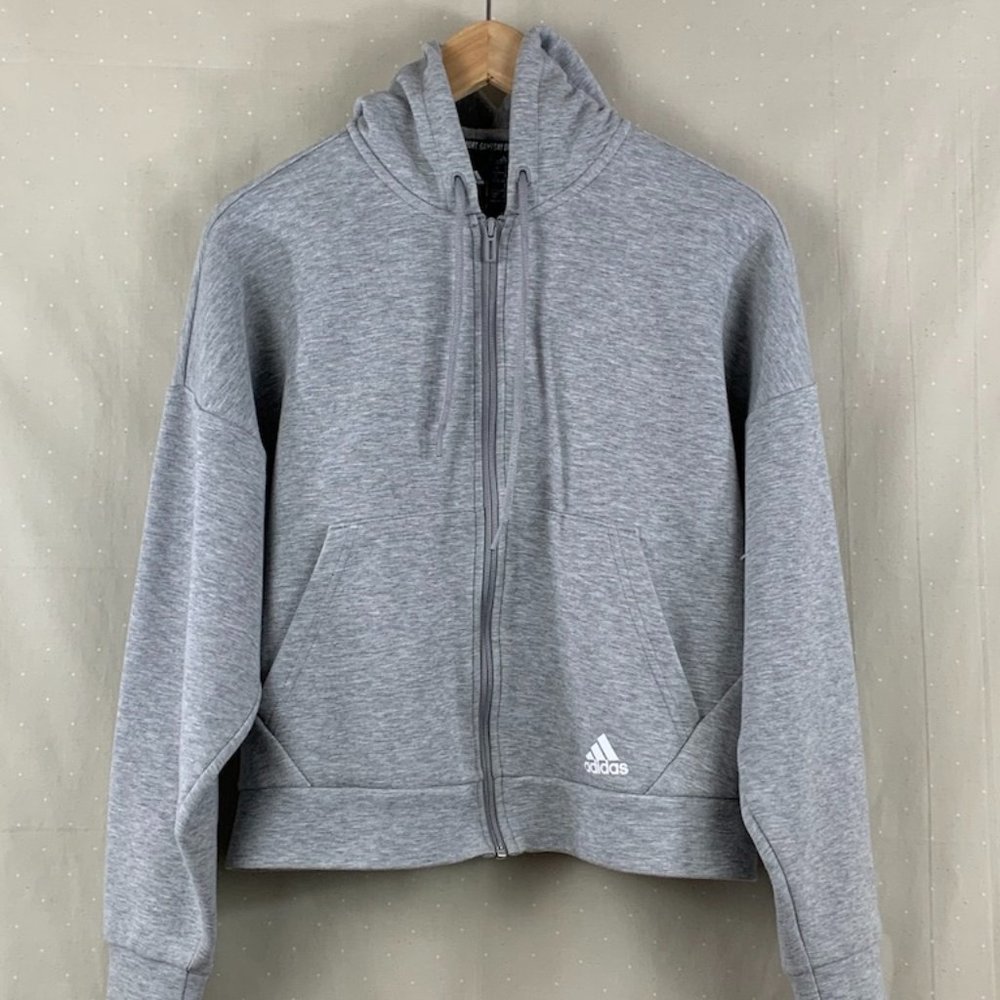 Adidas Must Have 3-Stripes Hoodie in Heather Grey